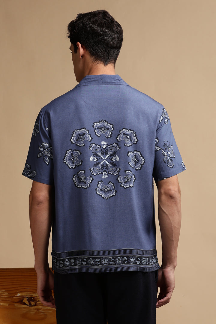 Turquoise Cuban Shirt