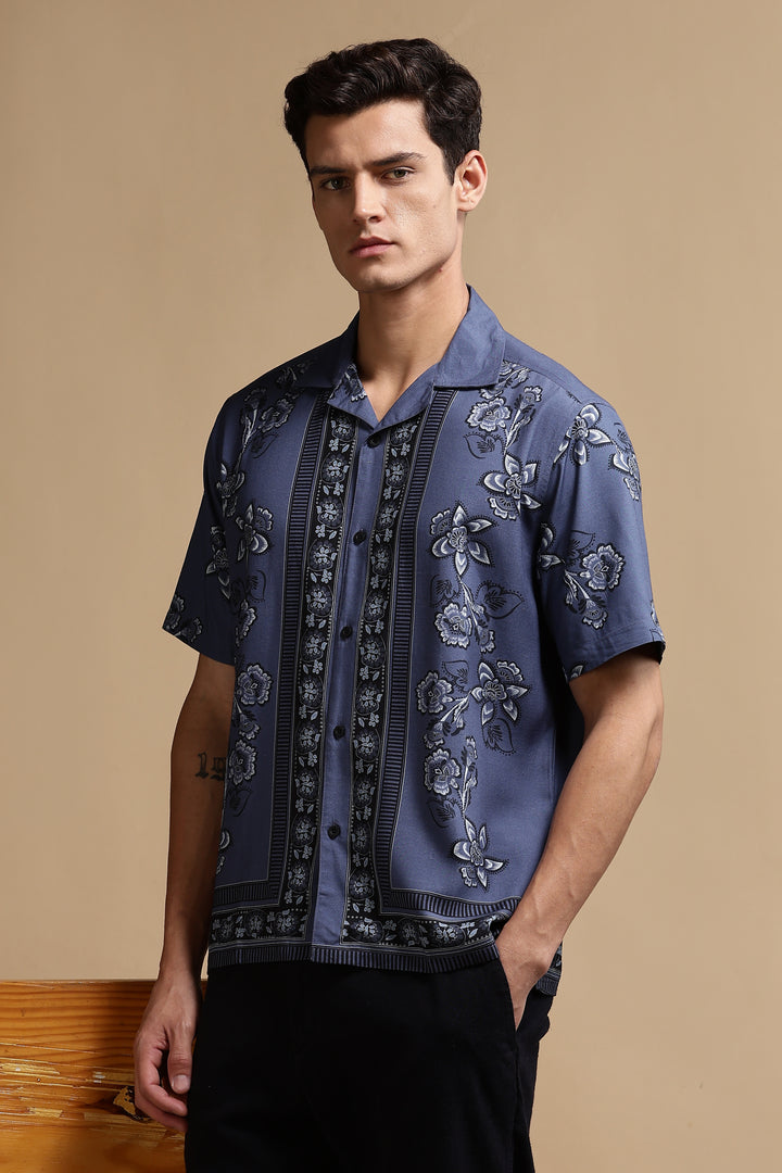 Turquoise Cuban Shirt