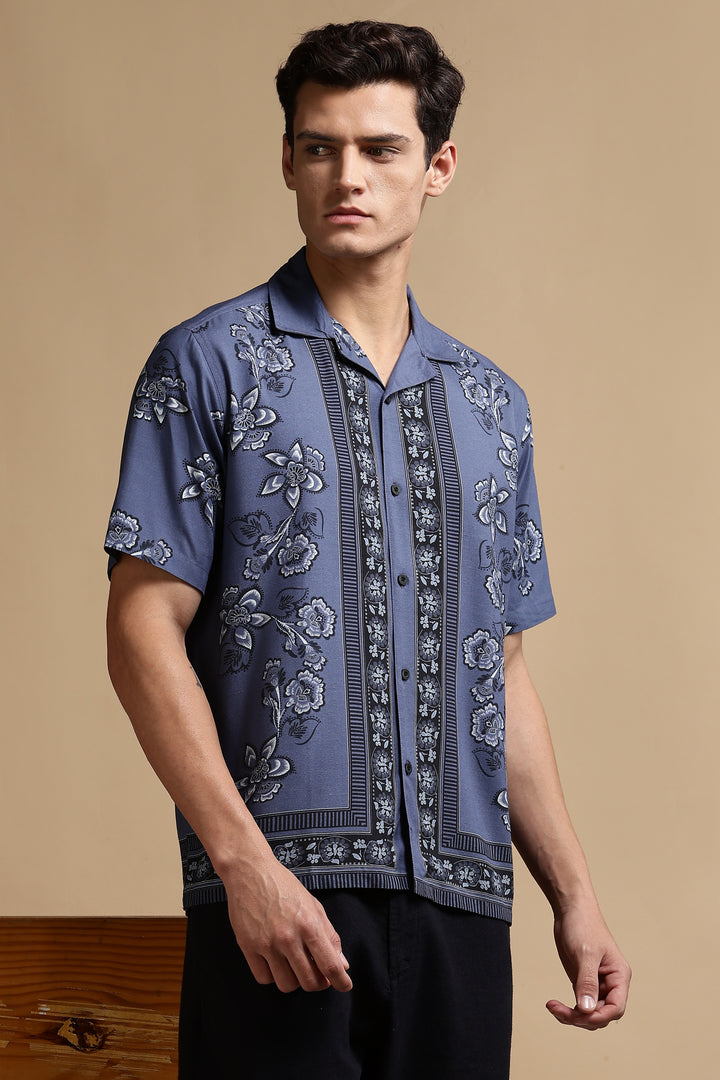 Turquoise Cuban Shirt