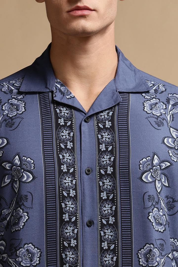 Turquoise Cuban Shirt