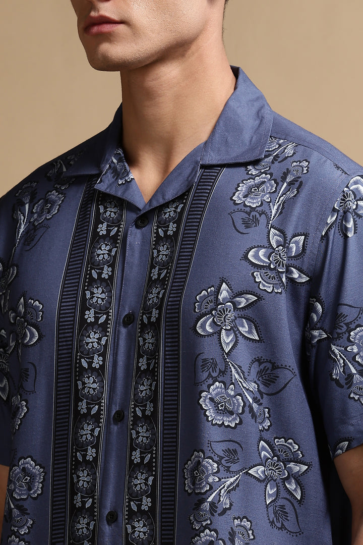 Turquoise Cuban Shirt