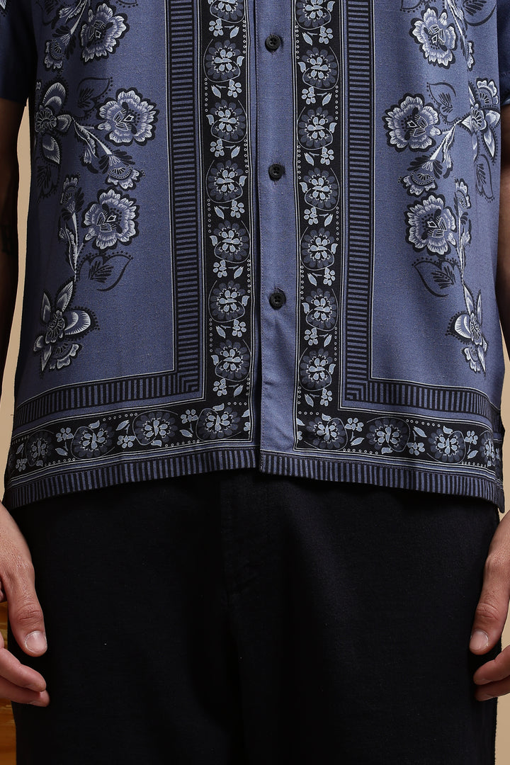 Turquoise Cuban Shirt