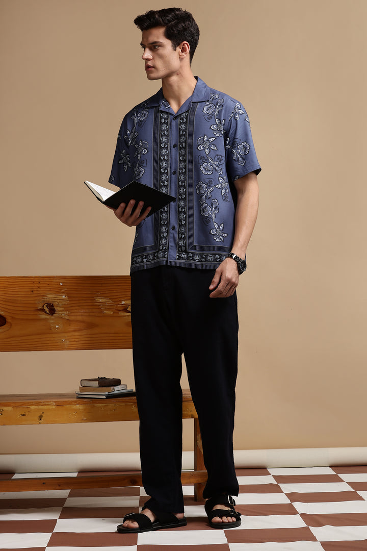 Turquoise Cuban Shirt