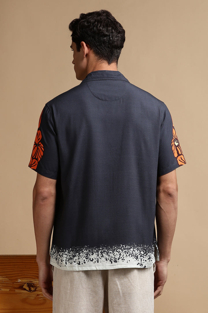 Tangerine Blossom Cuban Shirt