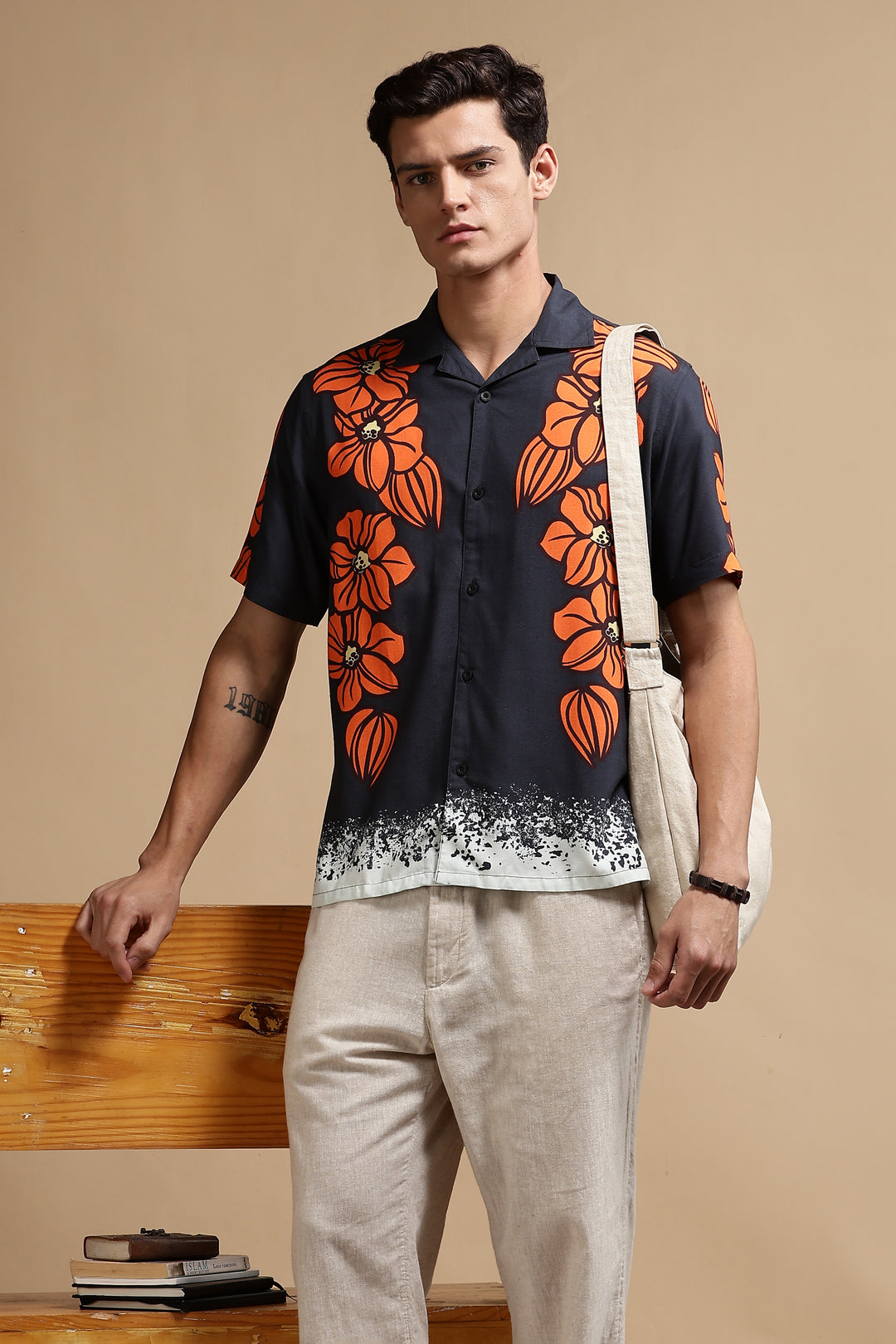 Tangerine Blossom Cuban Shirt