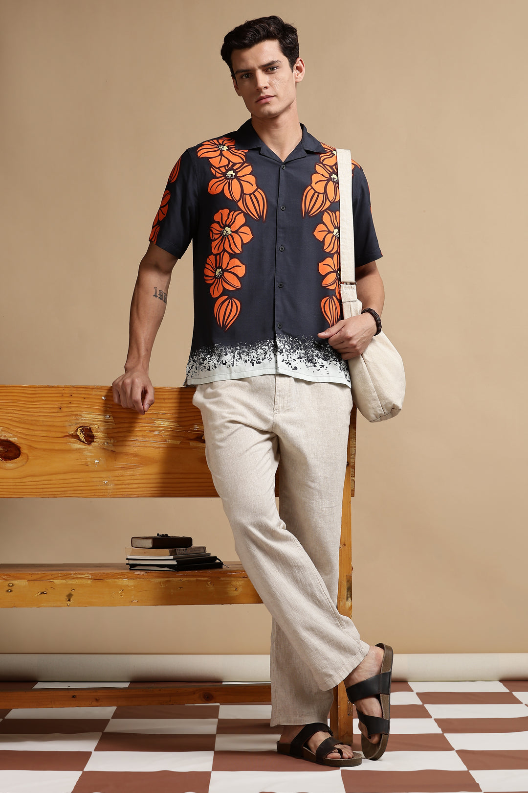 Tangerine Blossom Cuban Shirt