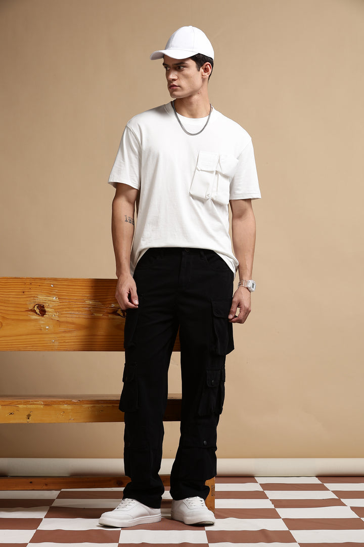 Black Canvas Cargo Pants