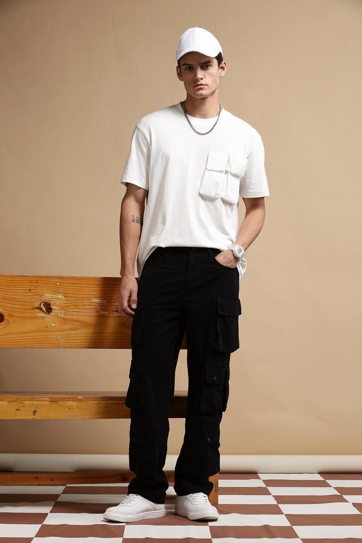 Black Canvas Cargo Pants