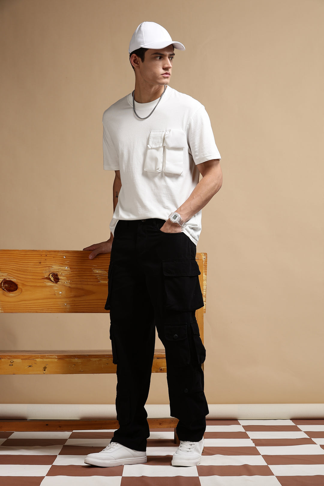Black Canvas Cargo Pants