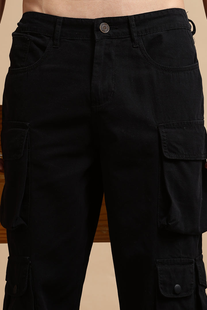 Black Canvas Cargo Pants