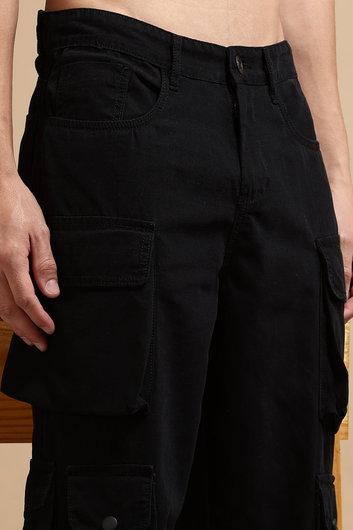 Black Canvas Cargo Pants