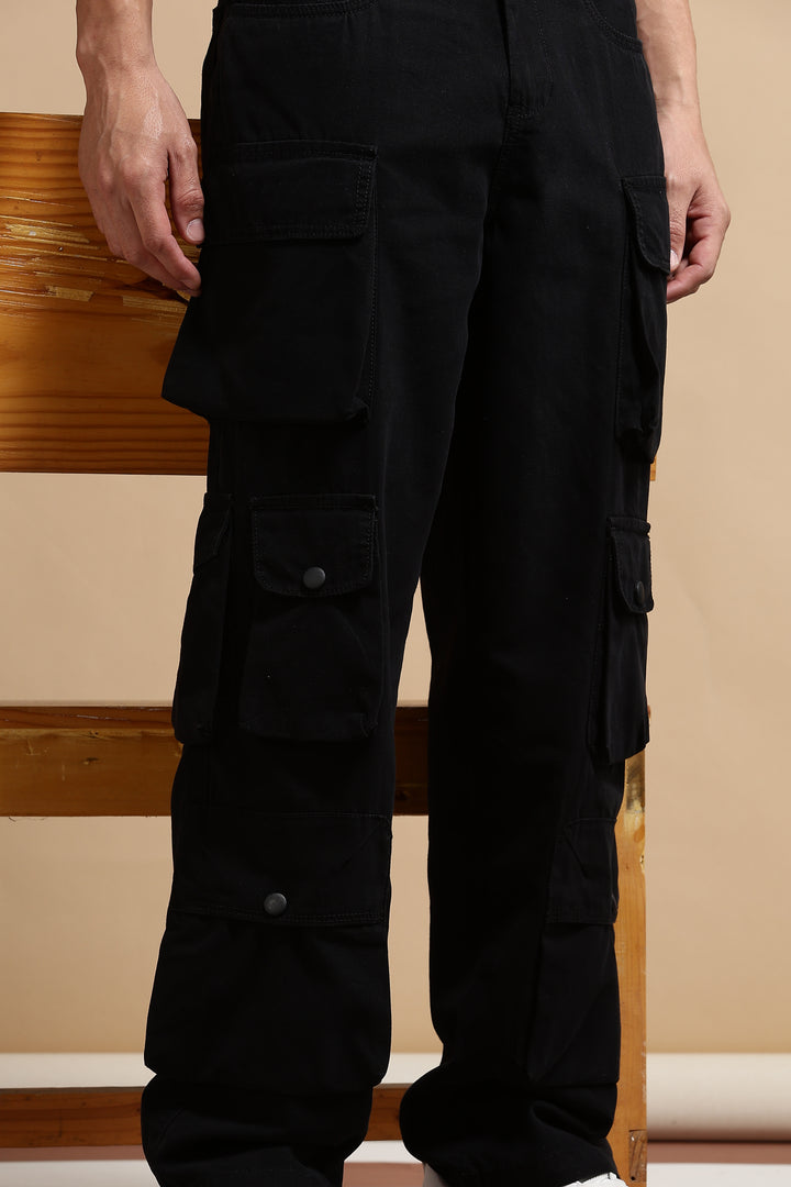 Black Canvas Cargo Pants
