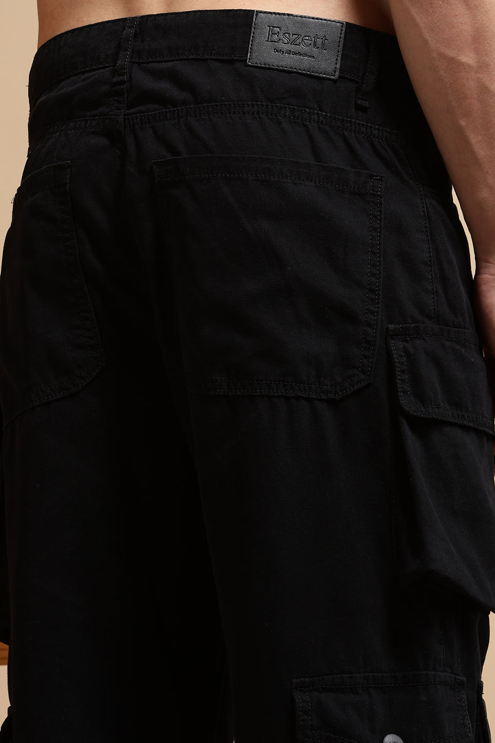 Black Canvas Cargo Pants