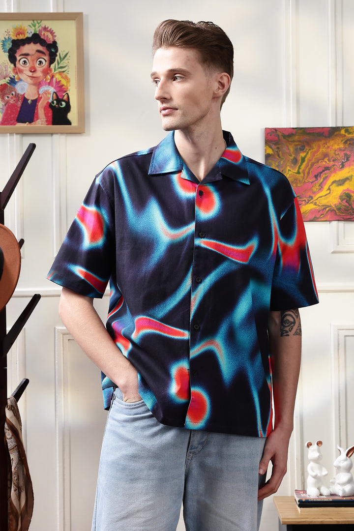 Nebula Oversized Cuban Shirt