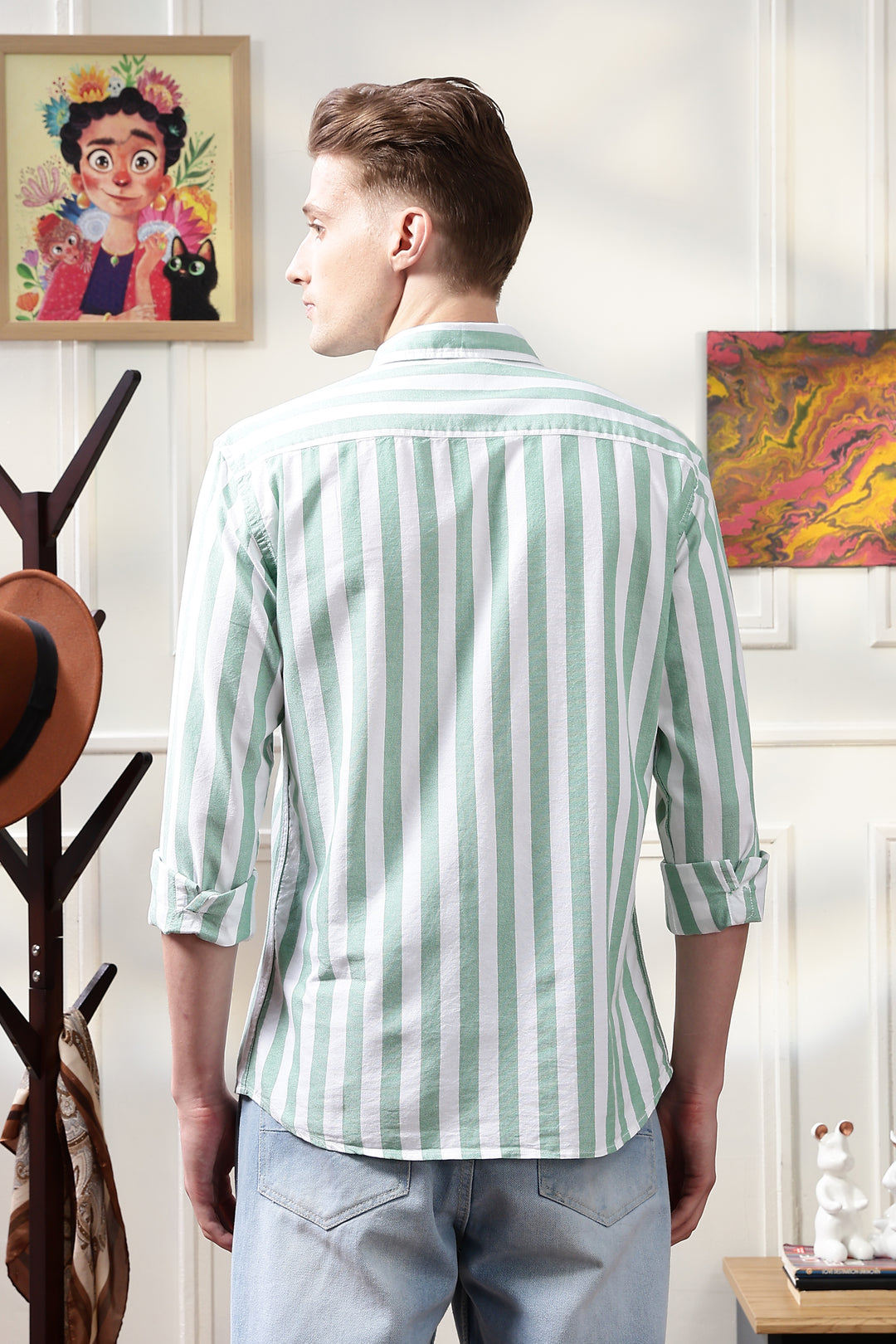 Oxford: Green Stripes Shirt