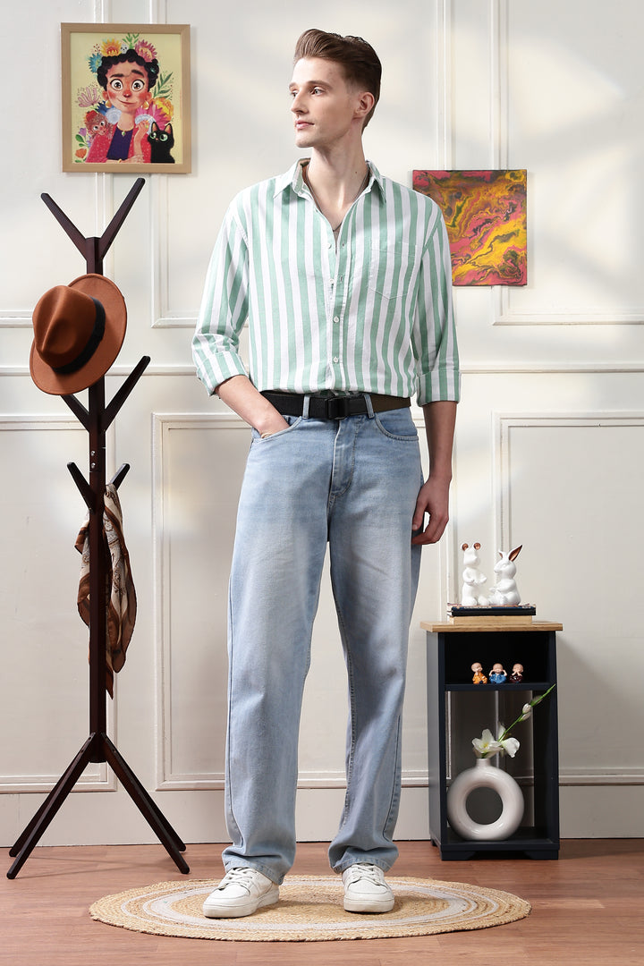 Oxford: Green Stripes Shirt