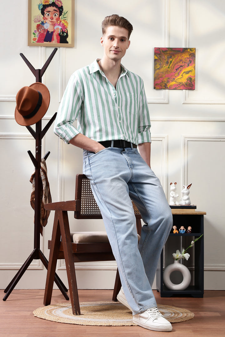 Oxford: Green Stripes Shirt
