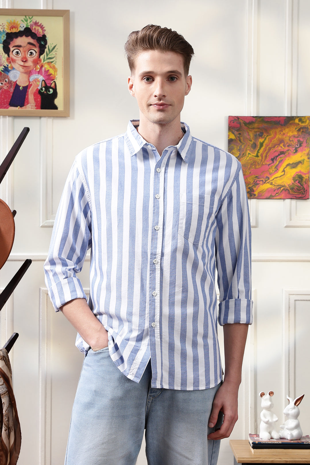Oxford: Blue Stripes Shirt