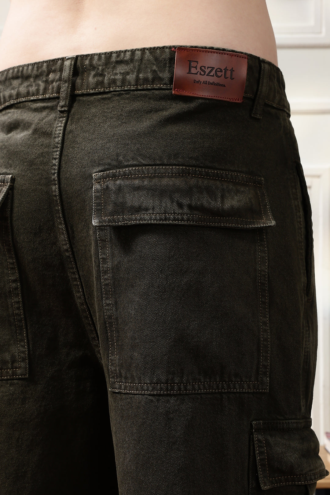 Parachute: Olive Dyed Baggy Cargo Pants