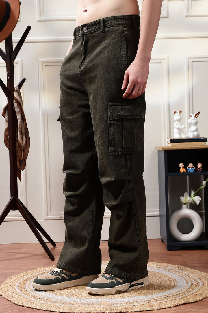 Parachute: Olive Dyed Baggy Cargo Pants