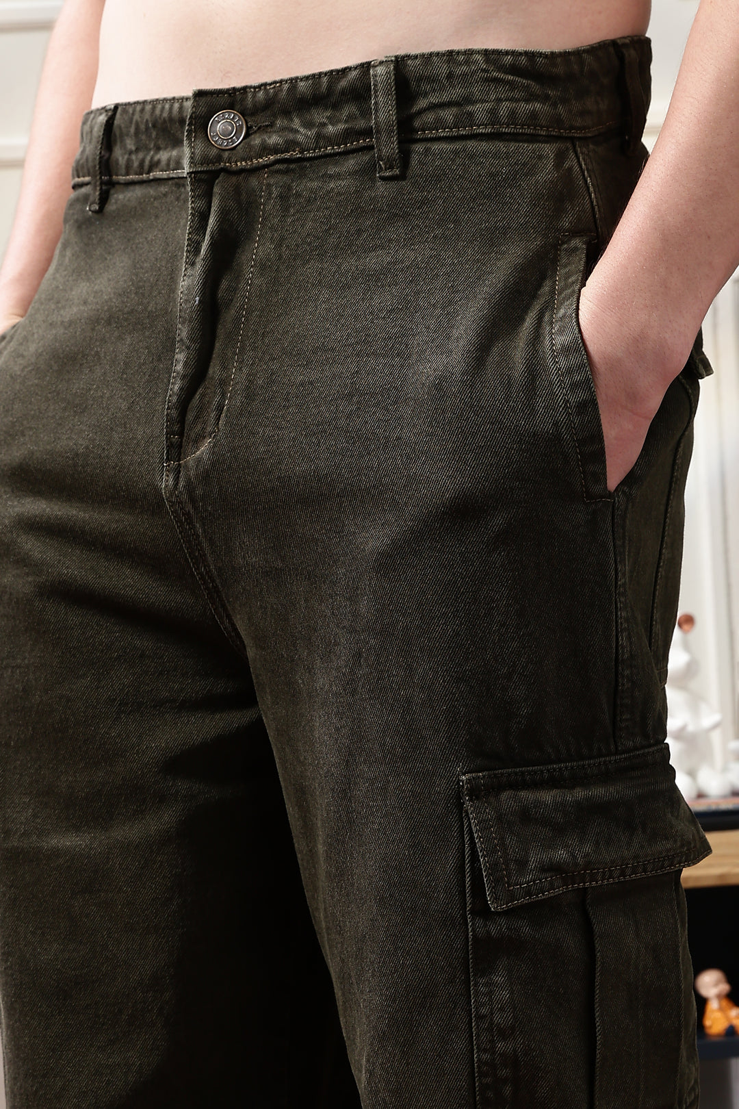 Parachute: Olive Dyed Baggy Cargo Pants