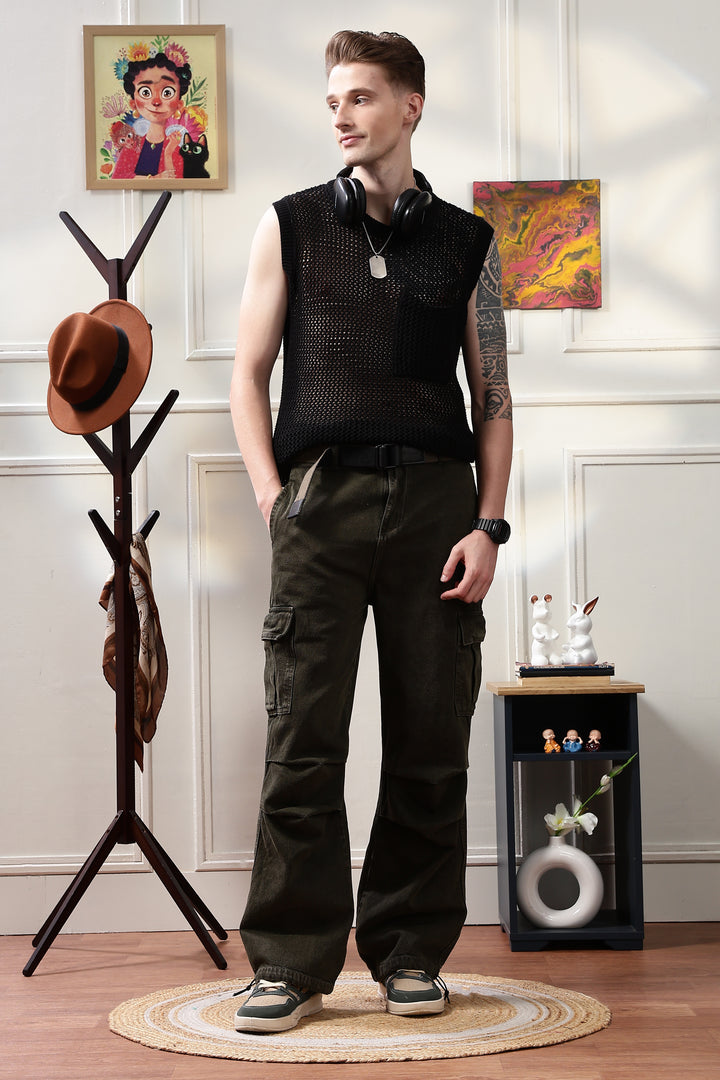 Parachute: Olive Dyed Baggy Cargo Pants