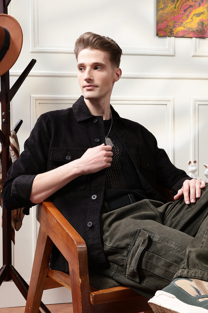 Corduroy:  Black Jacket