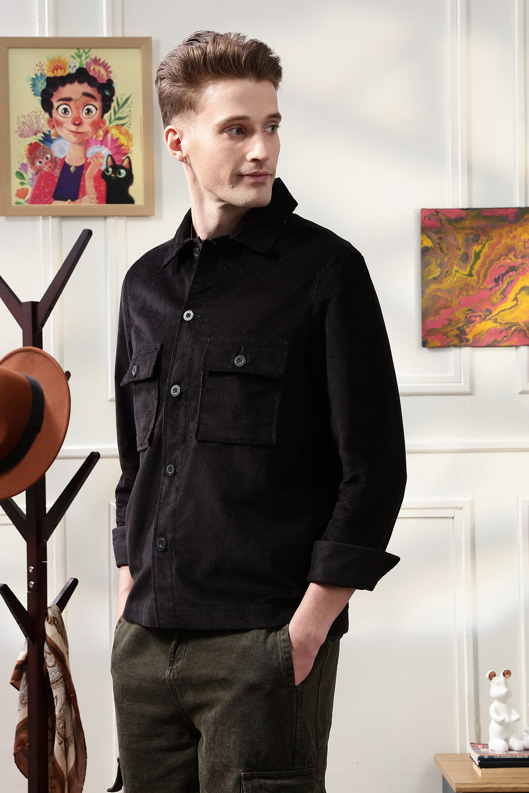 Corduroy:  Black Jacket