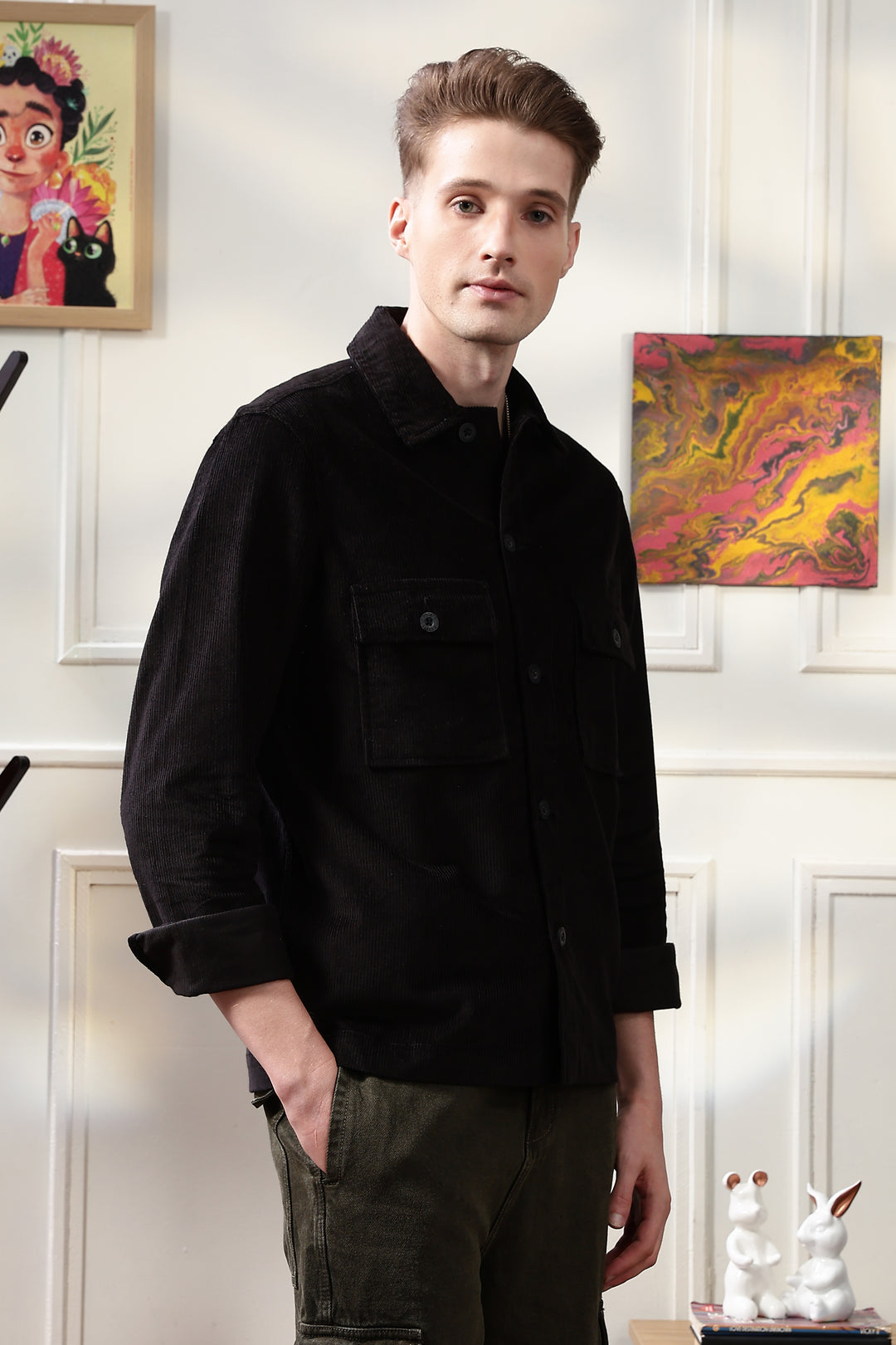 Corduroy:  Black Jacket