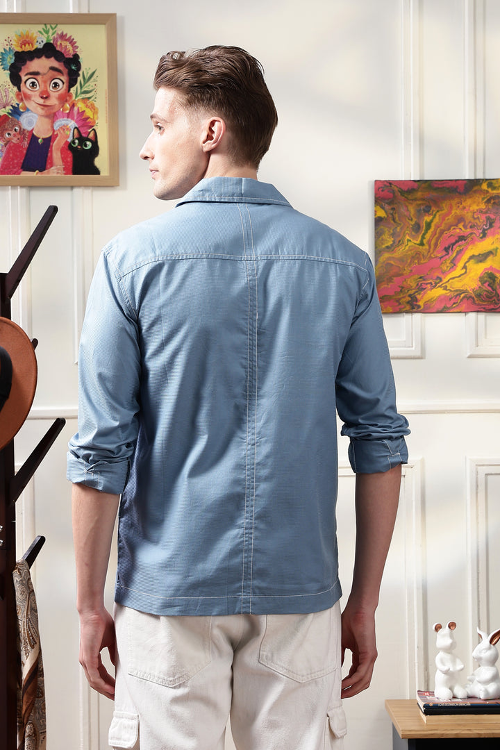 Cuban Overshirt: Light Blue