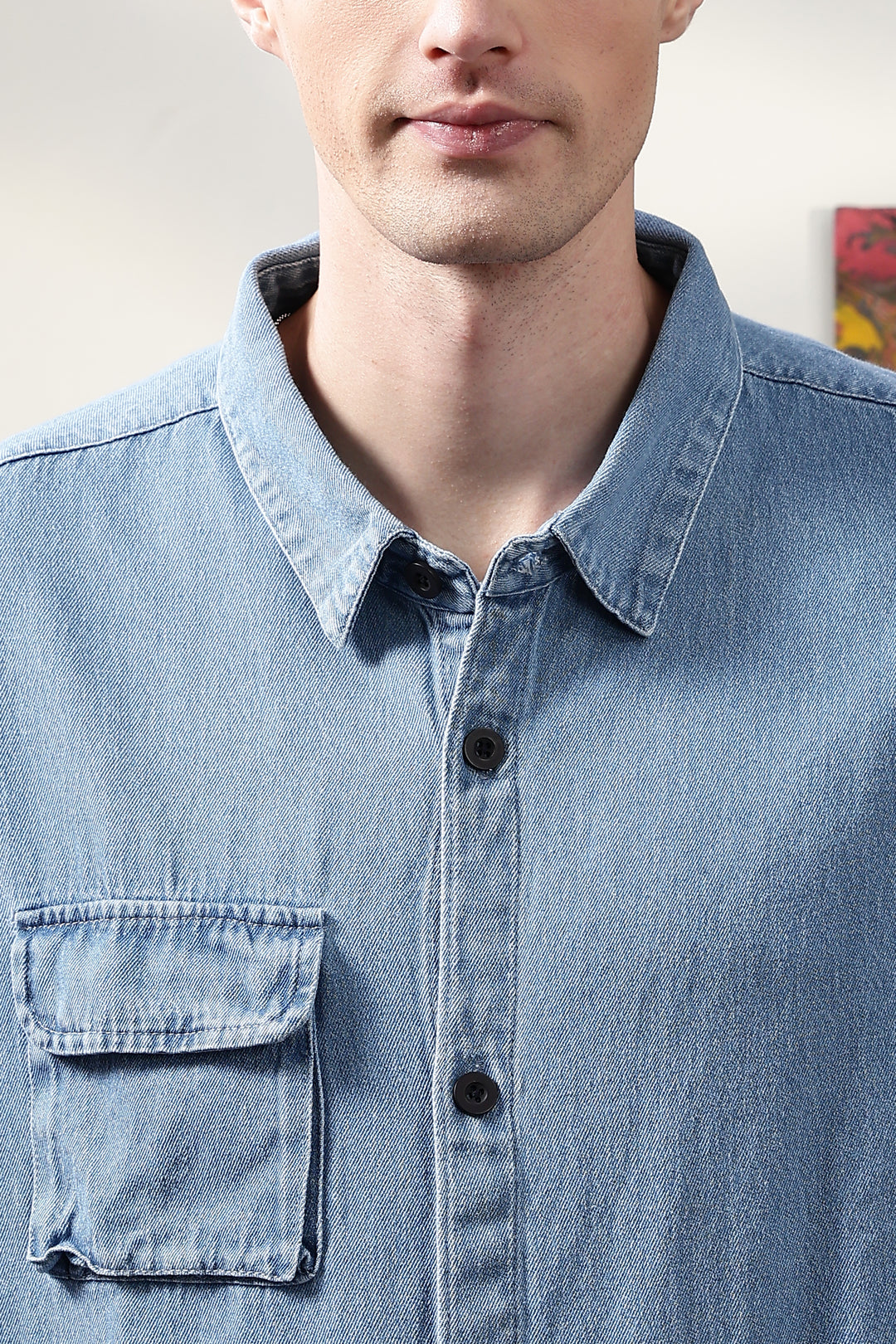 Denims: Ice Utility Oversized Shirt