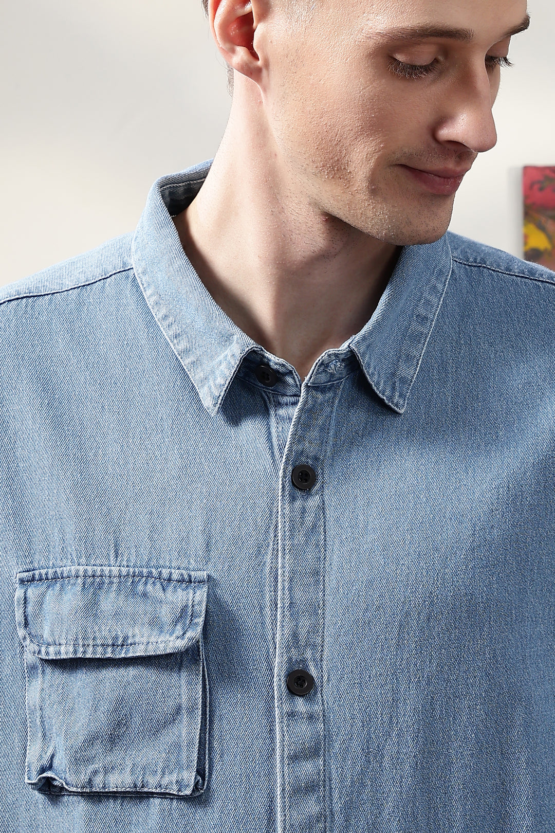 Denims: Ice Utility Oversized Shirt