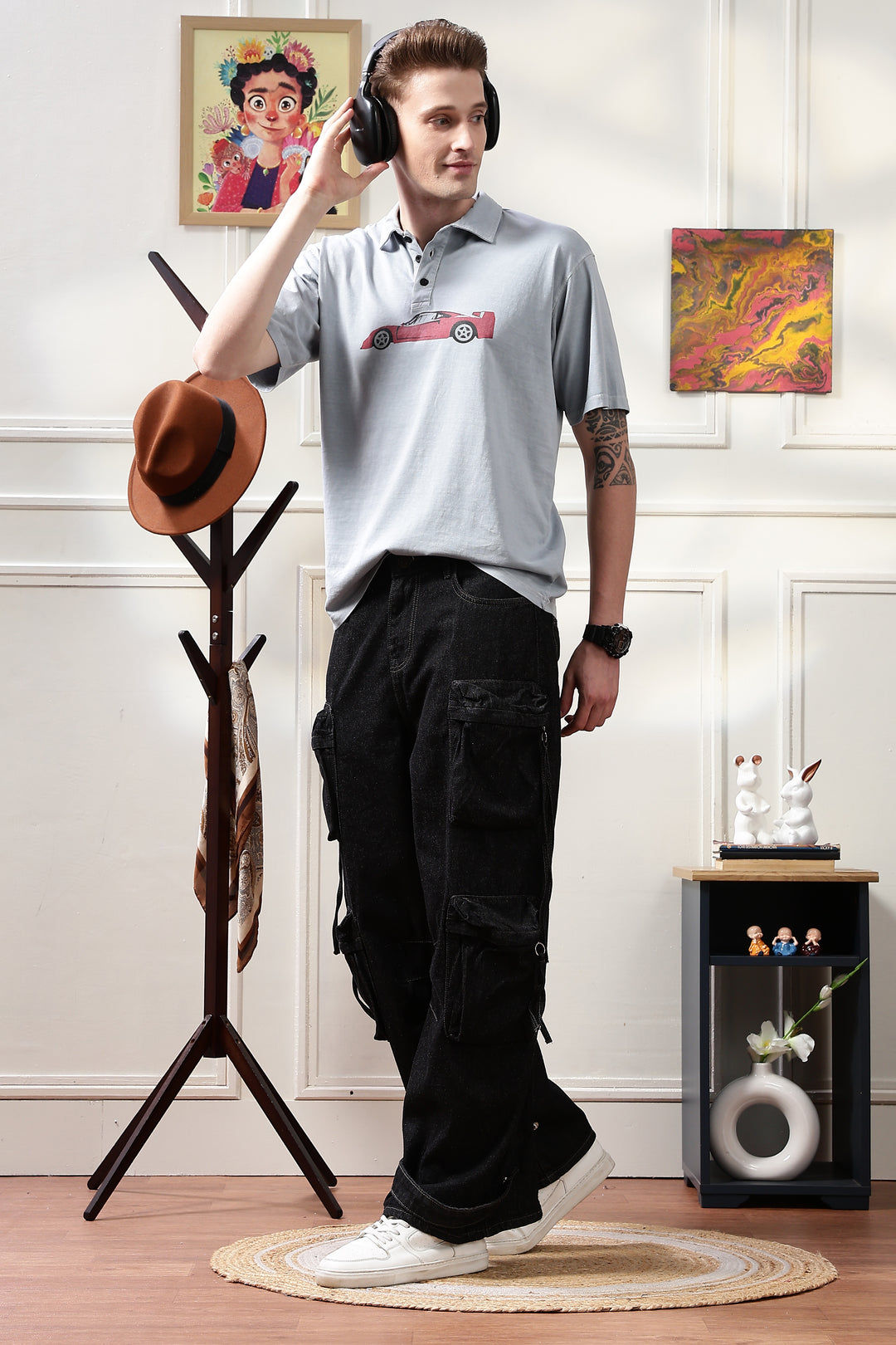 Wander: Over-dyed Blue Polo