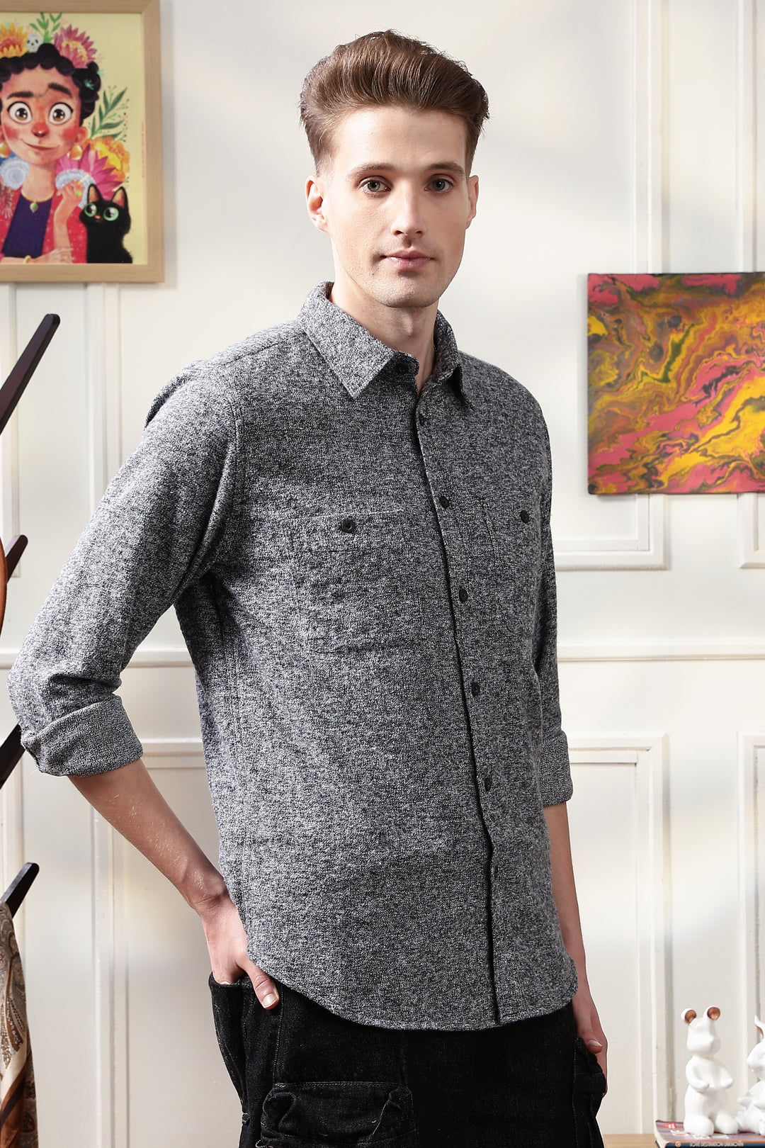 Flannel: Grey Shirt