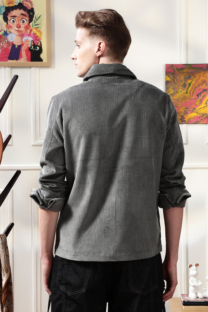 Corduroy: Dark  Grey Jacket