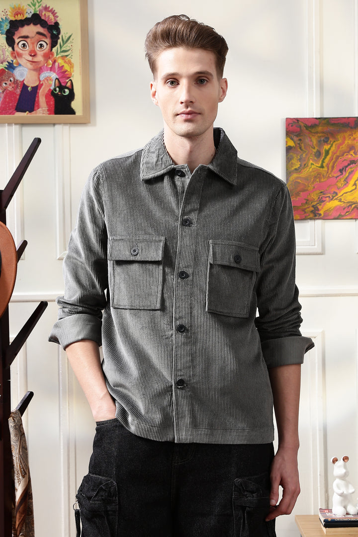 Corduroy: Dark  Grey Jacket