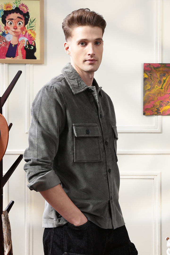 Corduroy: Dark  Grey Jacket