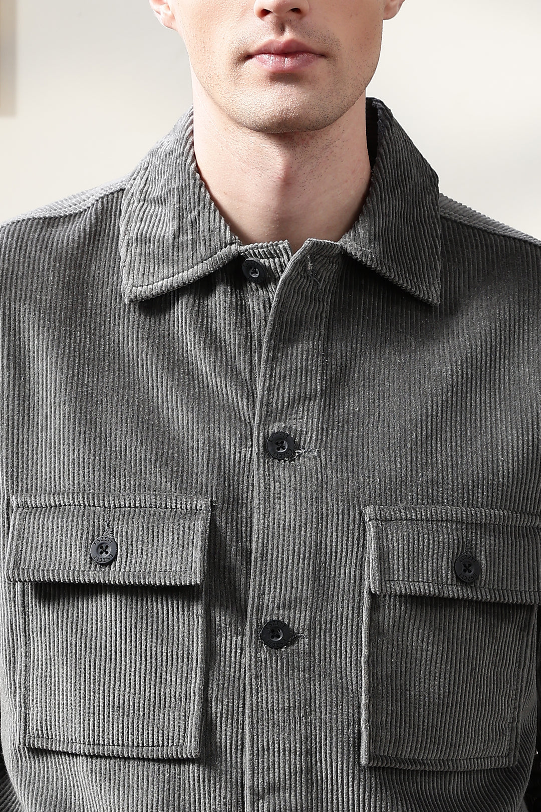 Corduroy: Dark  Grey Jacket