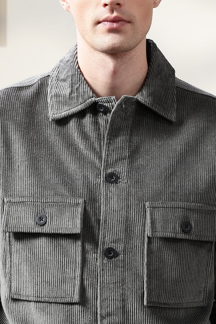 Corduroy: Dark  Grey Jacket