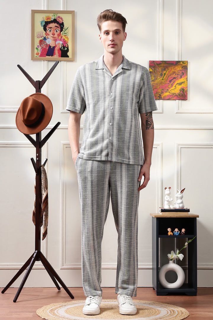 Stripes Jaquard Co-ord Set