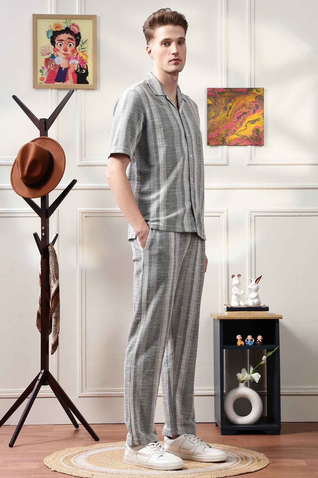 Stripes Jaquard Co-ord Set