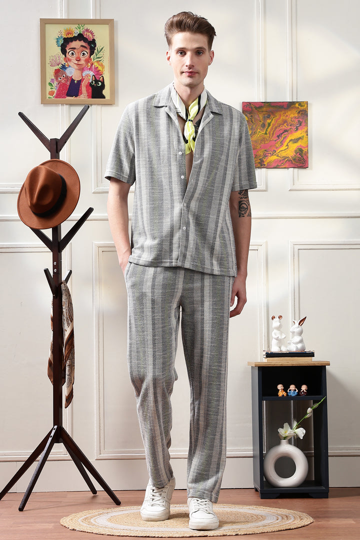 Stripes Jaquard Co-ord Set