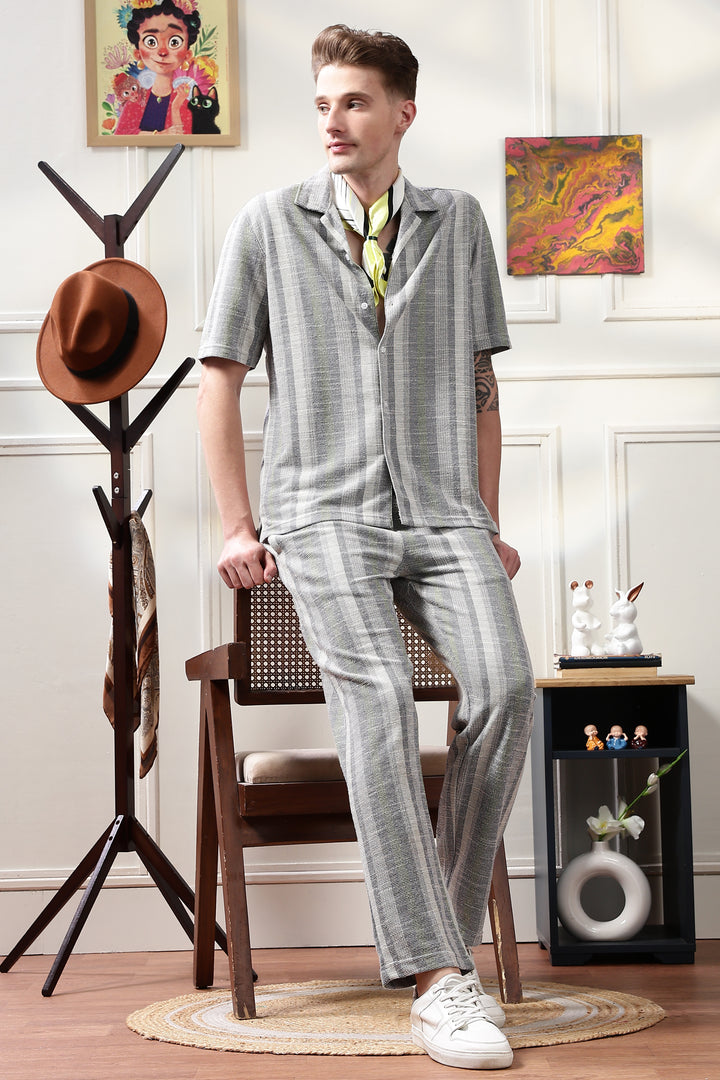 Stripes Jaquard Co-ord Set