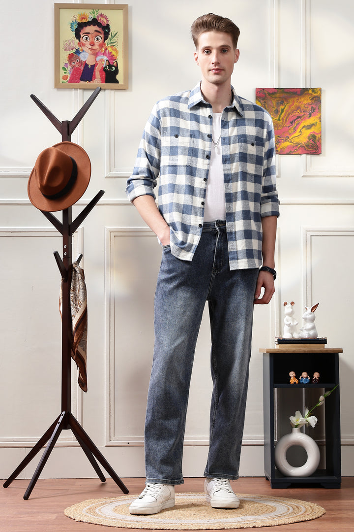 Flannel: Blue Checks Shirt