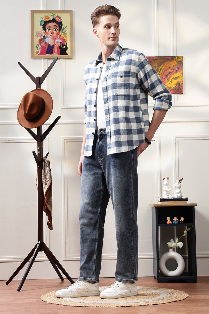 Flannel: Blue Checks Shirt