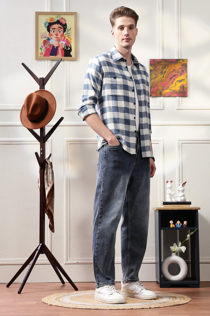 Flannel: Blue Checks Shirt
