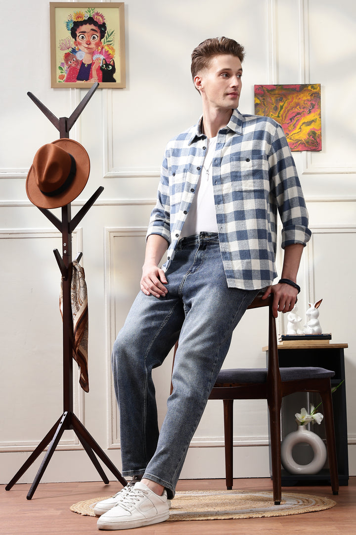 Flannel: Blue Checks Shirt