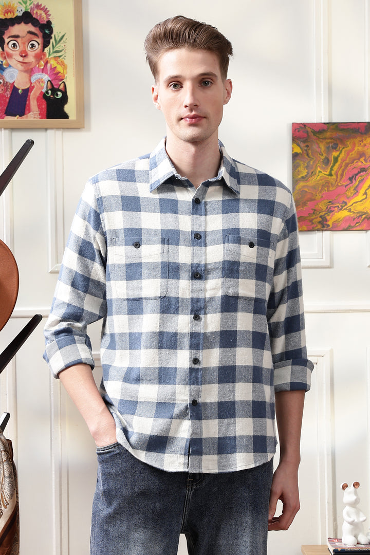 Flannel: Blue Checks Shirt