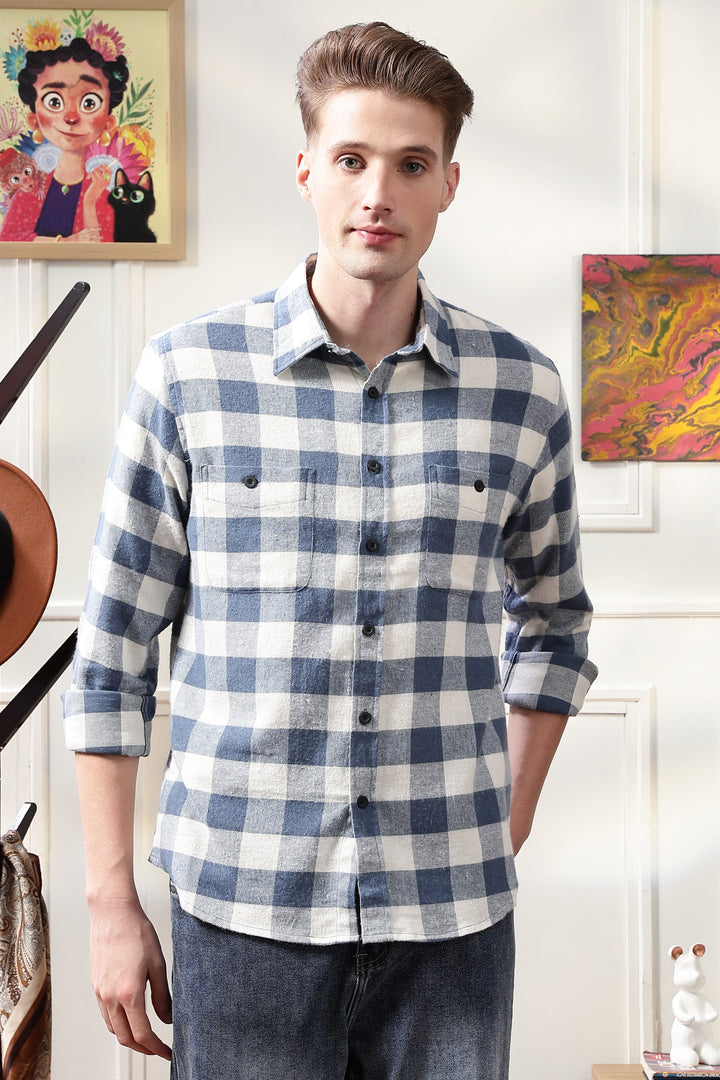 Flannel: Blue Checks Shirt