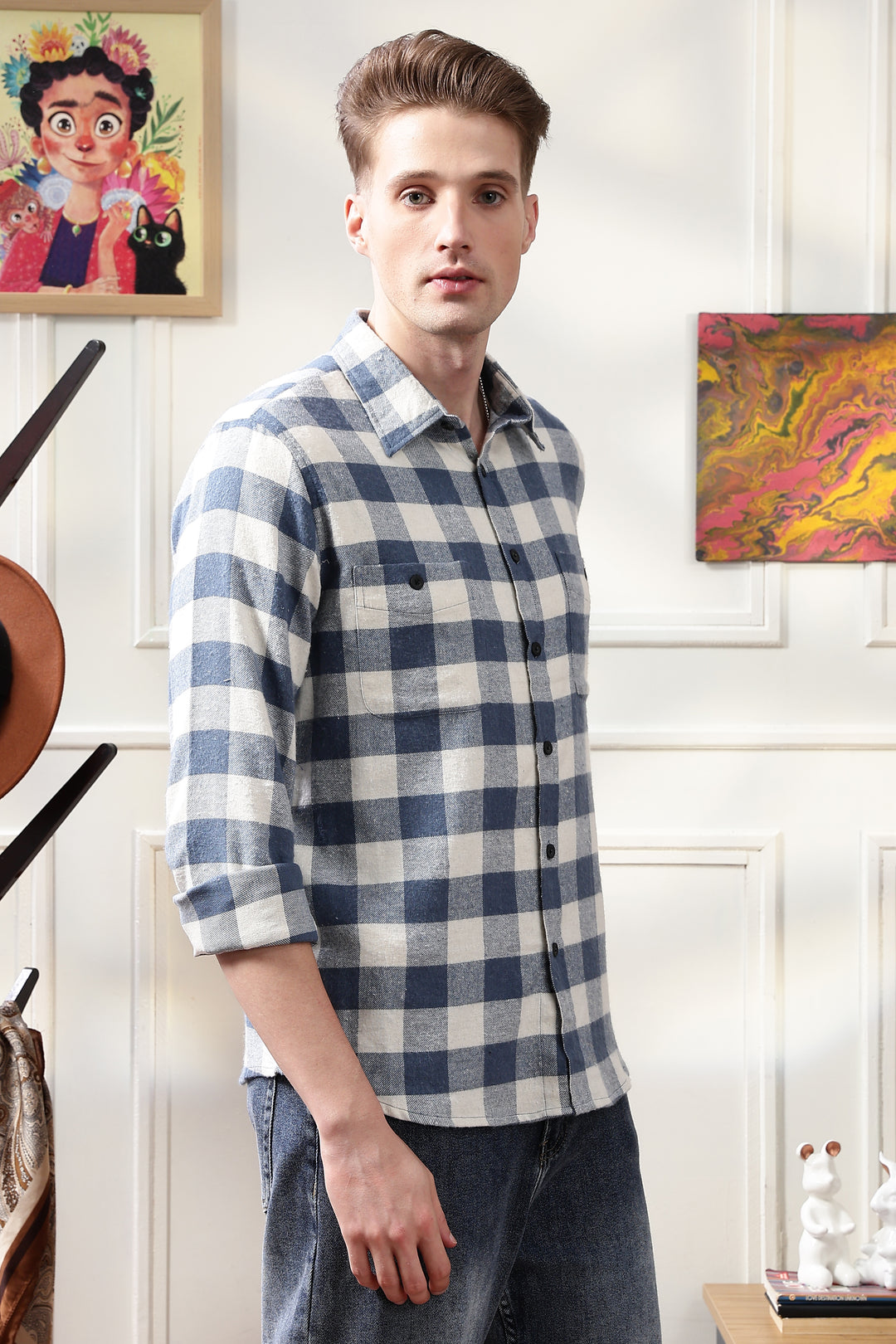 Flannel: Blue Checks Shirt